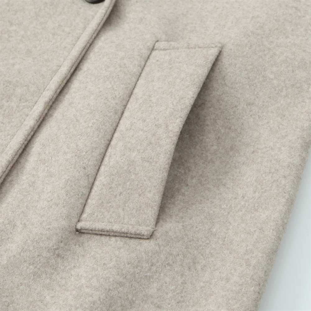 autumn new product womens fashion temperament casual long sleeved lapel mid long loose jacket coatT251101