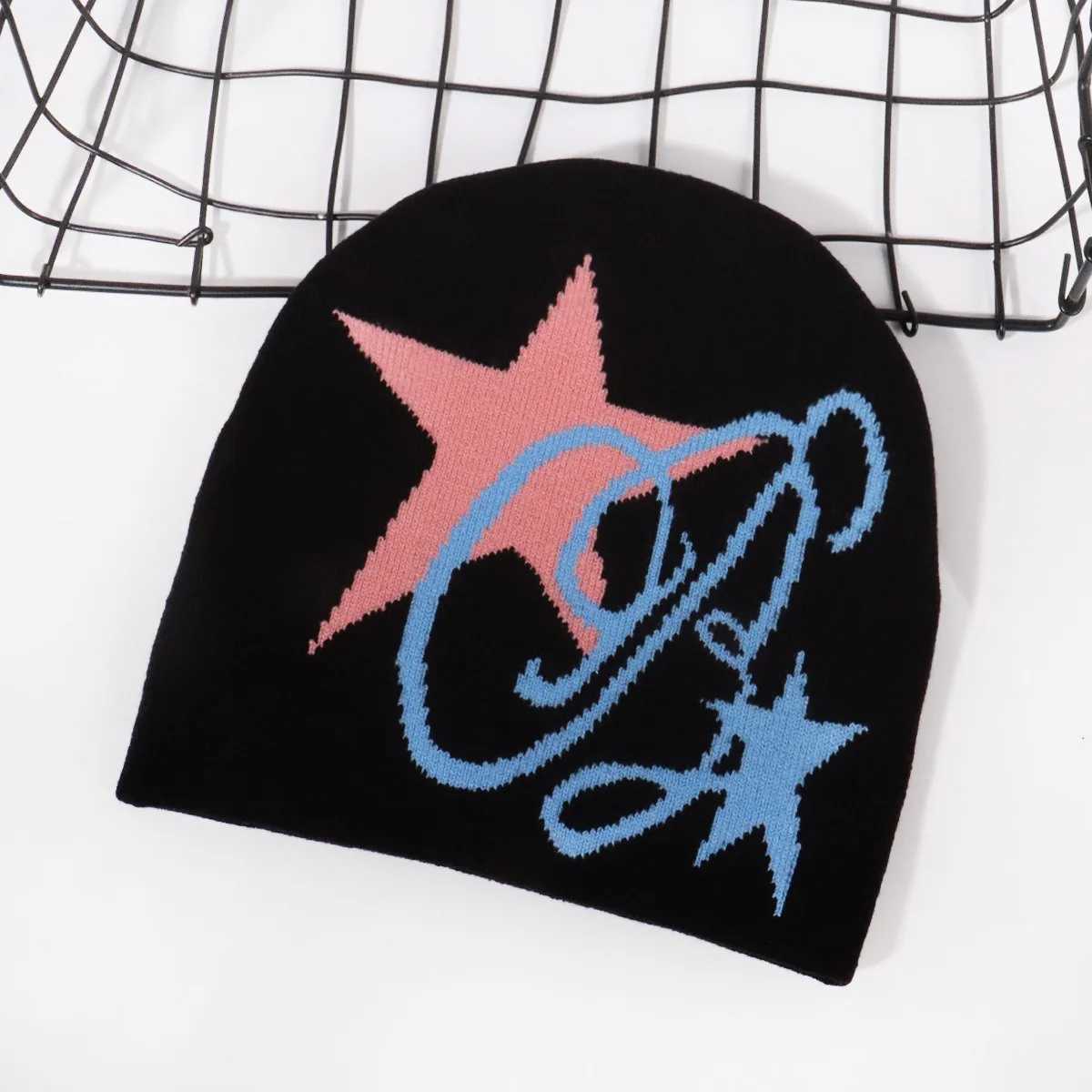 Star Letter Print Knit Beanie Soft Warm Winter Hat for Men Women Trendy Stretchy Skull Cap Cozy Fleece LinedXJ251101