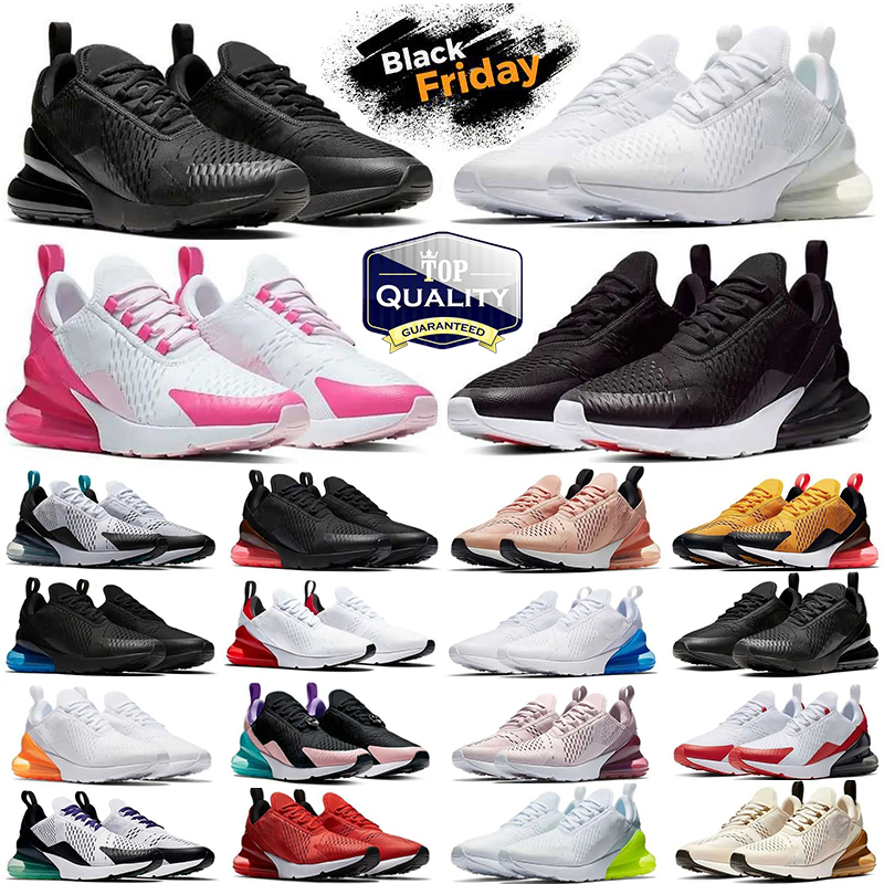 With Box 270 270s Running Shoes Sneaker Triple Black White Navy University Red Rainbow Light White Anthracite Mens Womens Trainers Sports Sneakers jogging