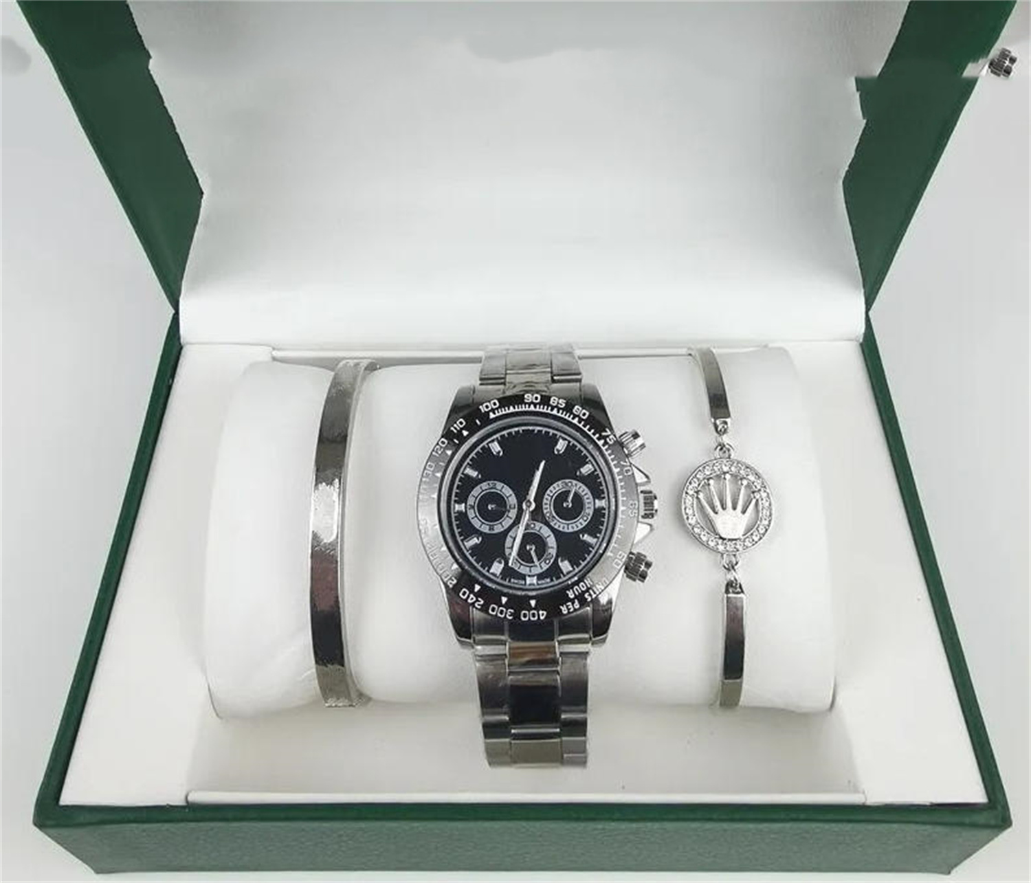 Luxury Designers Mens Watches 3Pcs Bracelet Set Watch Coke Ceramics Bezel Sapphire Crystal WristWatch Men High Quality Wristwatches With Original Box