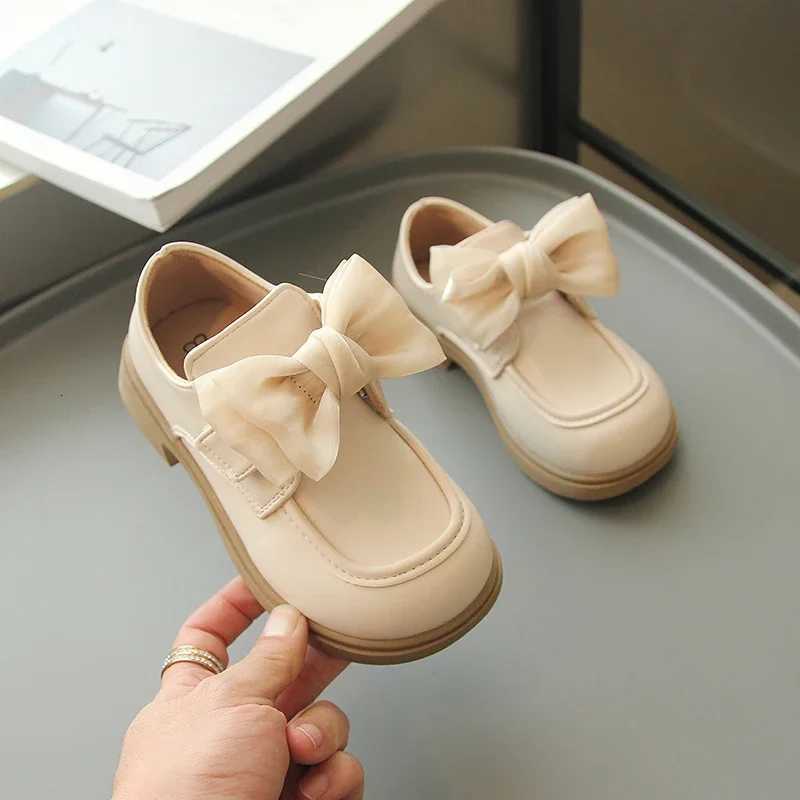 Children Leather Shoes for Girls 2024 Spring Autumn New Fashion Korean Style Soft Bottom Antislippery Versatile Chic Sweet ShoeT251101