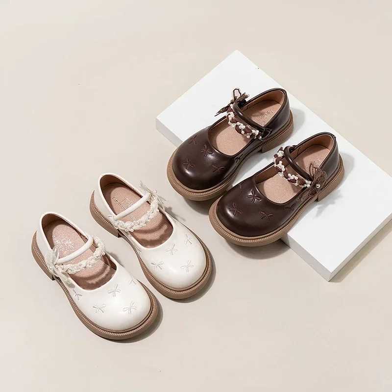 Elegant Girl Princess Shoes Embroidered Sweet Kids Mary Jane Shoes New Chic Childrens Causal Dress Leather Shoes Lolita StyleT251101