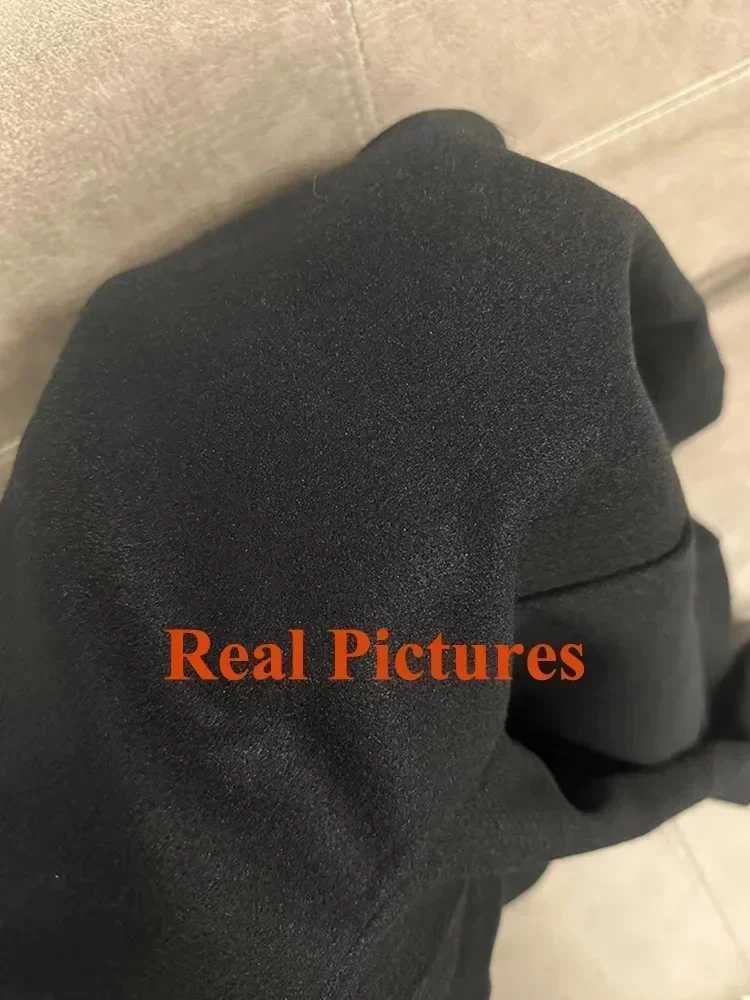 2024 Autumn Winter Women Sweet Bowknots Lace Up MidLong Thermal Woolen Coat Lady Chic Luxury Solid Outside Party Coat JacketsT251101