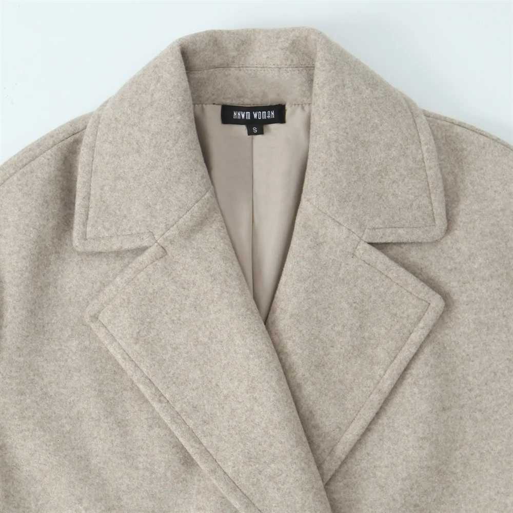 autumn new product womens fashion temperament casual long sleeved lapel mid long loose jacket coatT251101