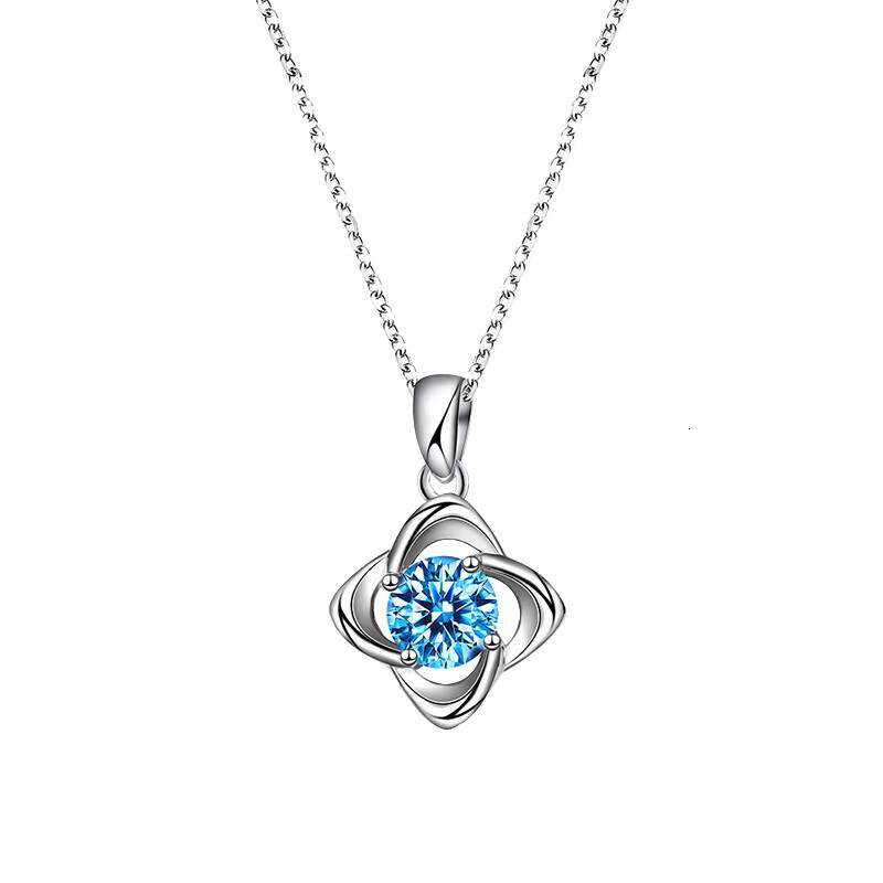 Eternal Classic S925 Sterling Silver Light Luxury Four Leaf Clover Moissan Diamond Necklace Women Factory Wholesale