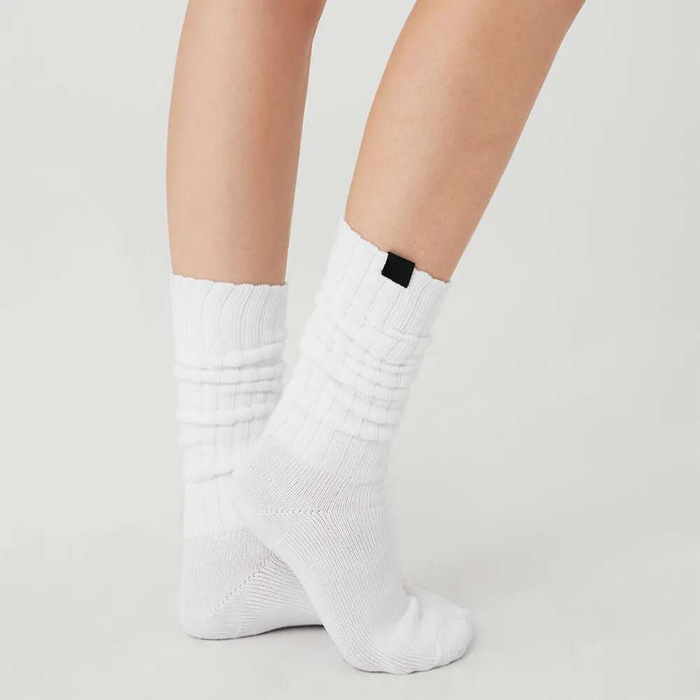 Yoga Tall Pure Cotton Warm Breathable Knit Sports Casual All-Match Super Thick Stack Wear Socks Scrunch Sock