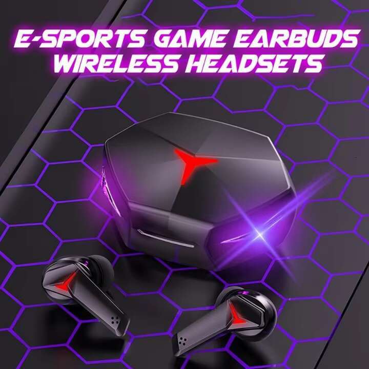 Brand New Hifi Surround Sound Quality Headphones Cool Design V5.3 Ergonomic TWS Wireless Earbuds for Gaming T33