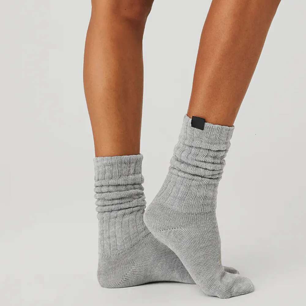 Yoga Tall Pure Cotton Warm Breathable Knit Sports Casual All-Match Super Thick Stack Wear Socks Scrunch Sock