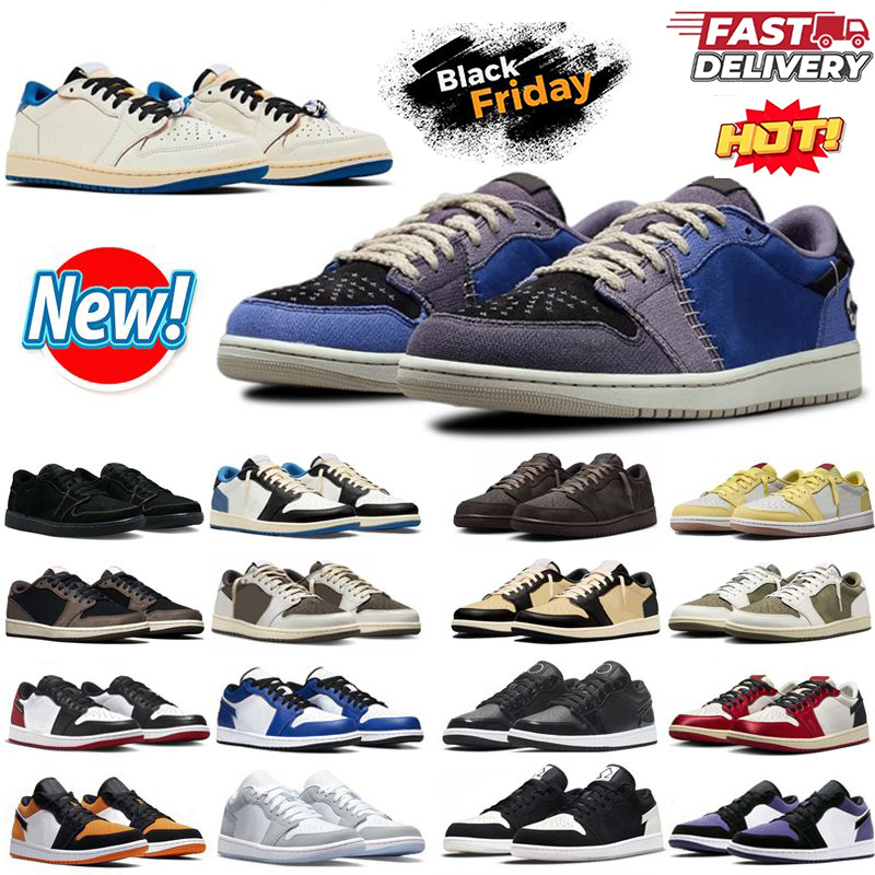 With Box new Designer 1 1s low Basketball Shoes Alternate Fragment Dark Mocha Medium Olive Velvet Brown Sail Black Toe Navy Men Women trainers Sneakers 36-47