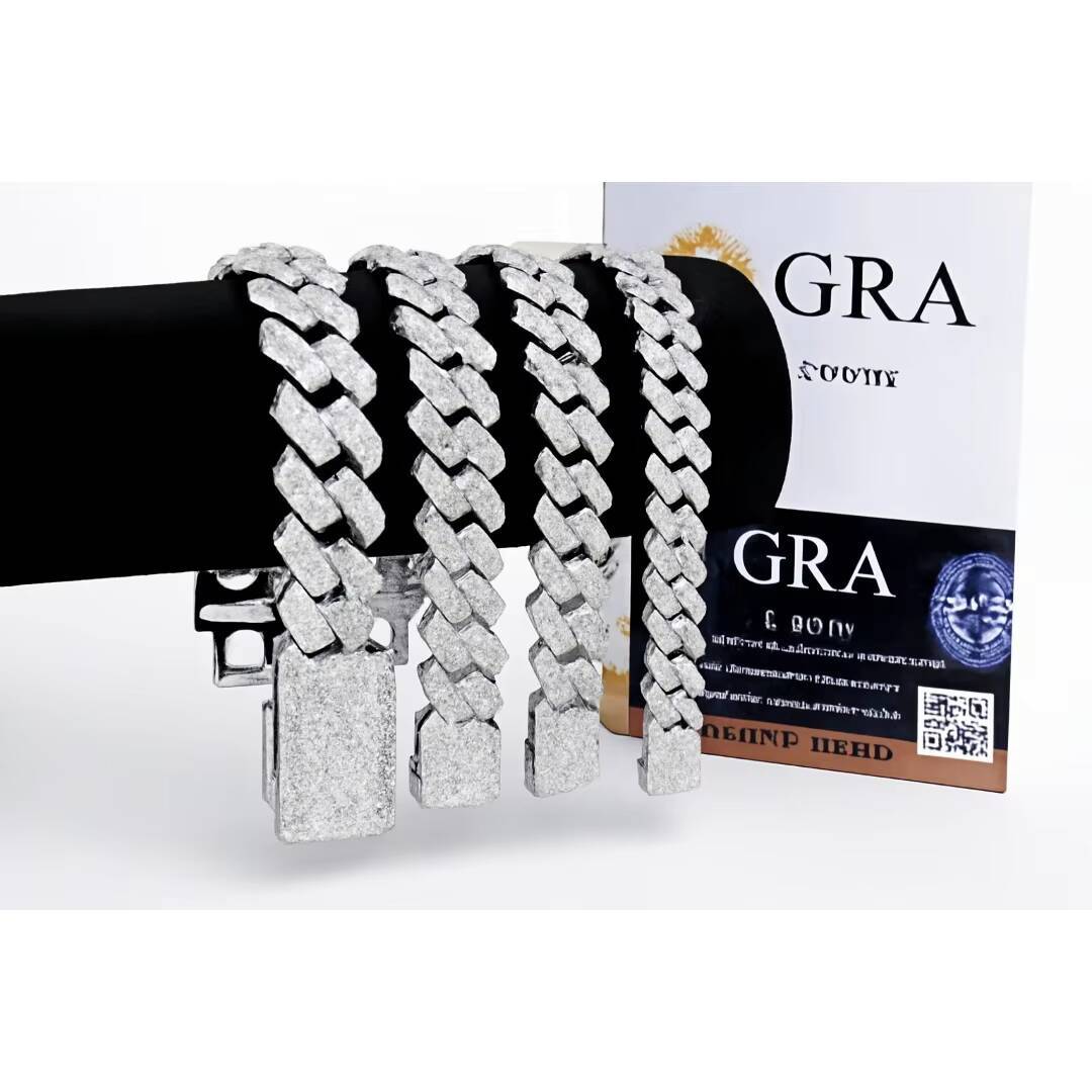 Bargain Sale 10mm Cuban Link Chain Button Design Moissanite Cuban Bracelet Necklace Custom Hip Hop Diamond Cuban Links