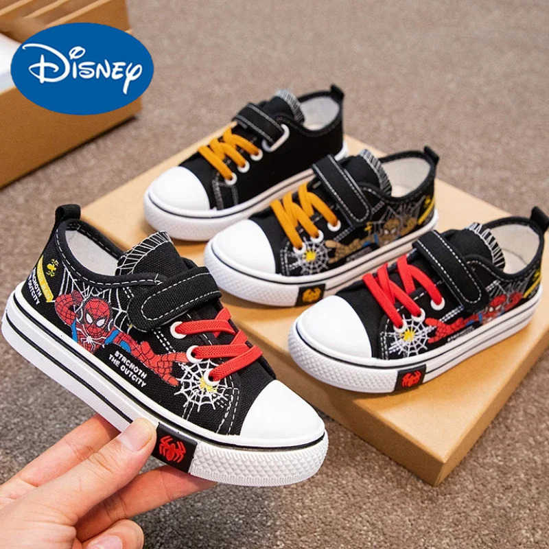 Disney Childrens Canvas Shoes Spiderman Boys Sneakers Antislip Student Shoes Kids Soft Bottom Outdoor Shoes Sport Shoes H251101
