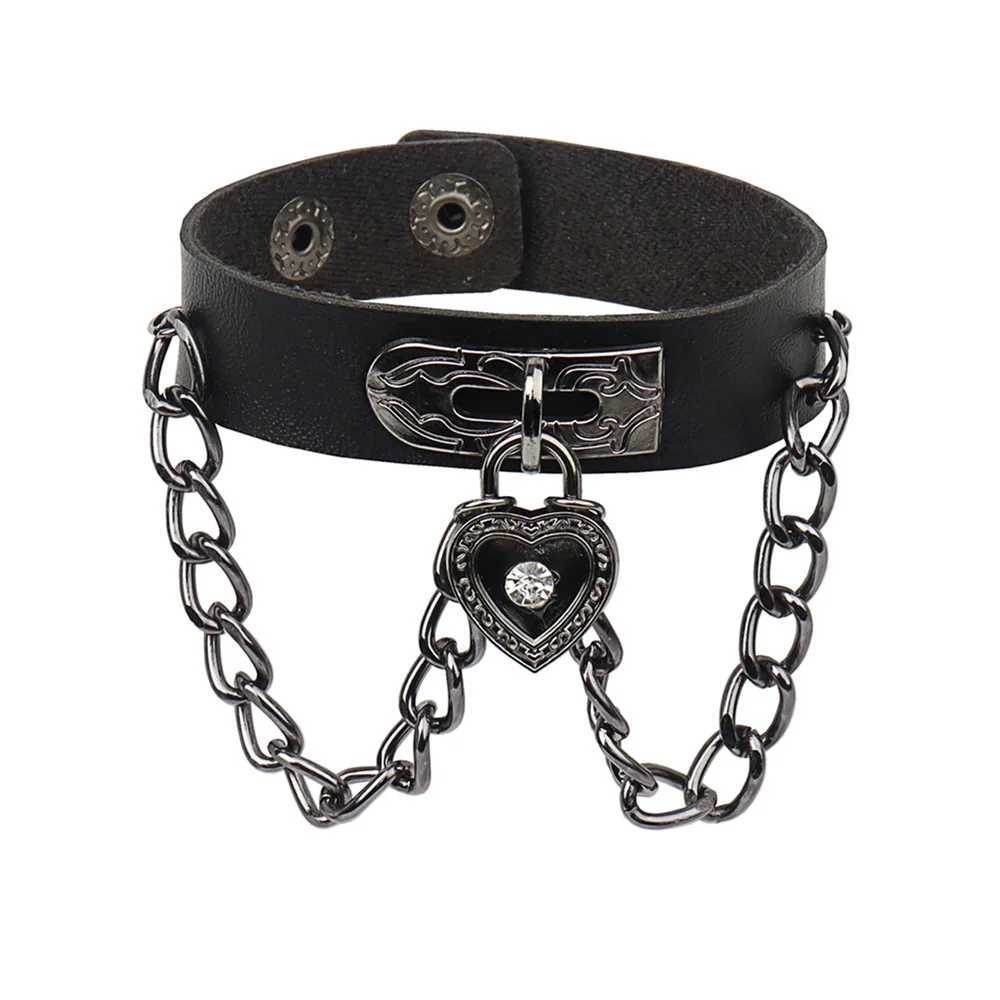 Punk Rock Stud Bracelet Set Spiked Leather Cuff Bracelet Mens 80s Wristband Emo Bracelet Adjustable Y250329