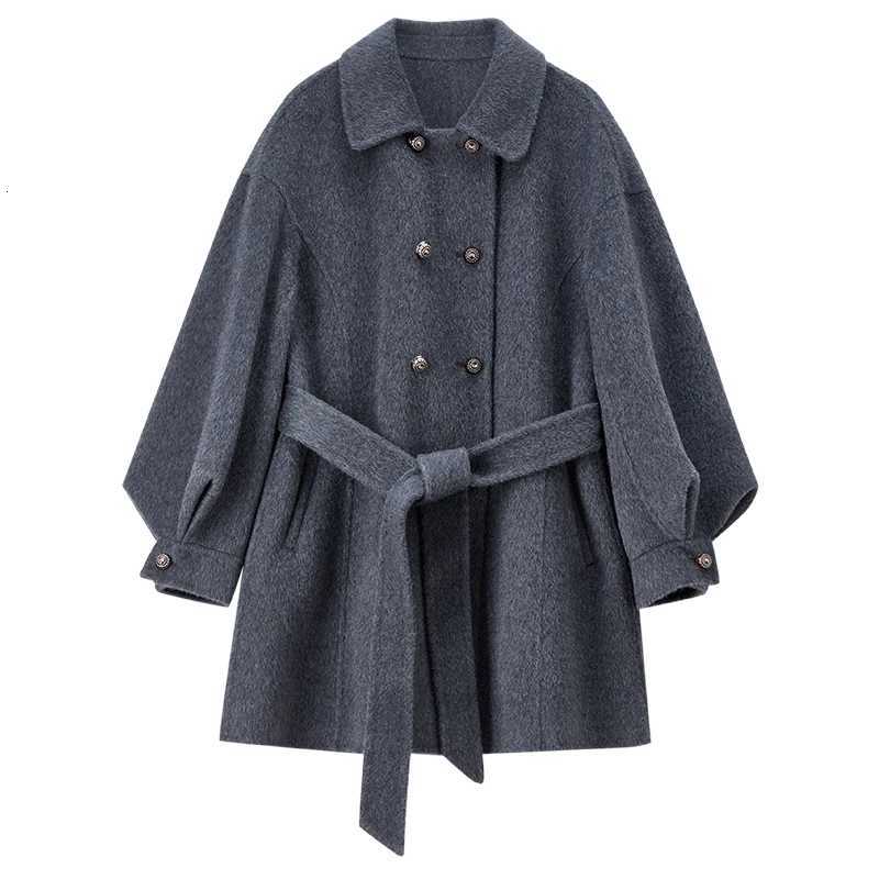 SENTUBILA MidLength Wool Coat for Woman 2025 Winter Solid Detachable Belt Jackets Doublesided Woolen Coats Elegant W54OG3688XT251101