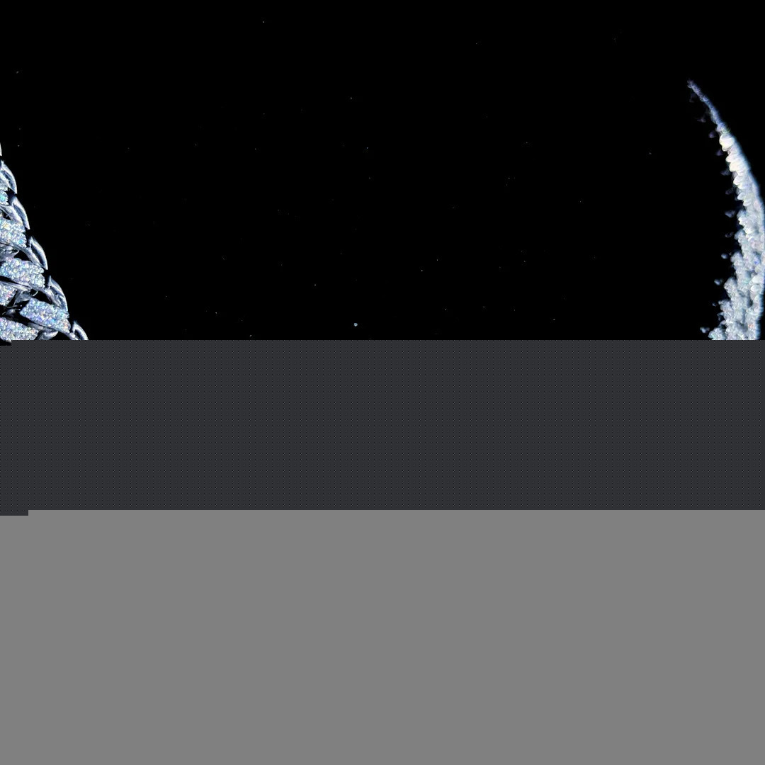 VVS Diamond 925 Sterling Silver Iced Out Cuban Link Chain Hip Hop Jewelry Gift