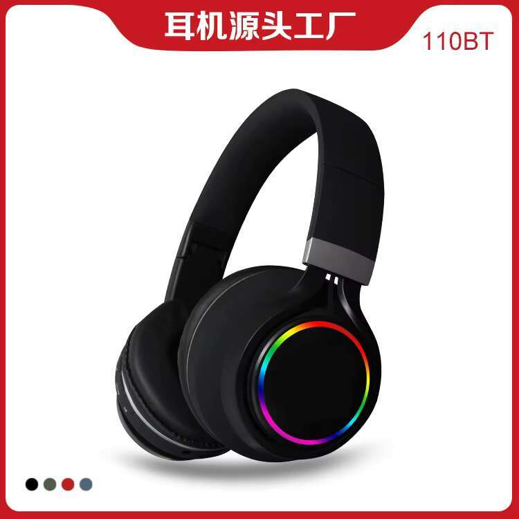 Good Foldable Sweatproof Rechargeable Stereo Hifi Bt Wireless Games Bass Headphone Headset Earbuds with Led Light Glowing //