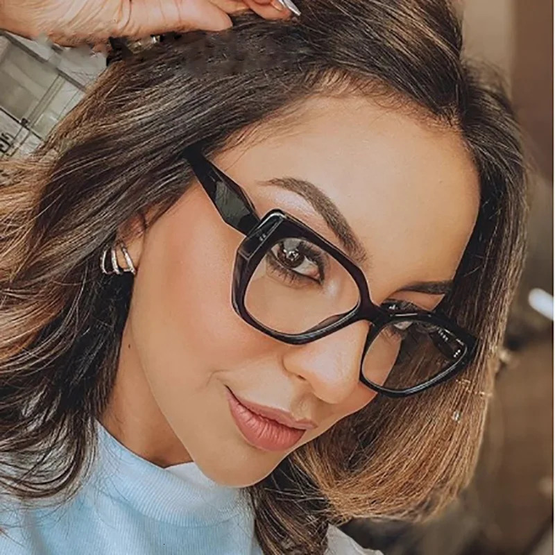 Cat Eye Eyeglasses Frames for Women Fashion Anti Blue Light Computer Glasses Ladies Optical Eyewear 251030