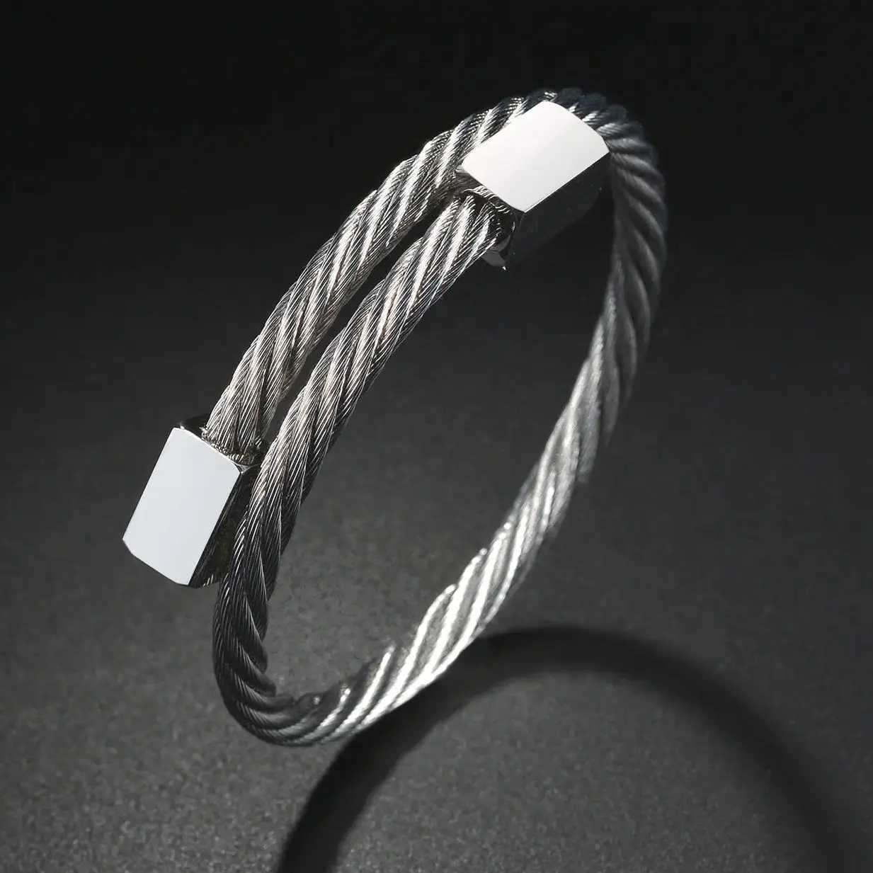 Punk Gothic Stainless Steel Cuban Chain Snake Bracelet Mens Fashion Animal Link Bracelet Gift Wholesale Y250329