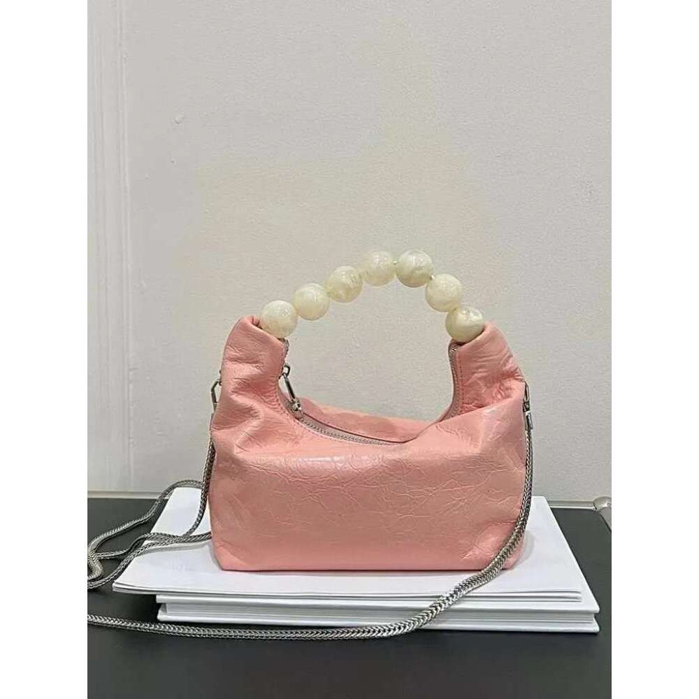 Women's Bags Women Oil Wax Cowskin Genuine Leather Tote Handbag Ladies Spring Summer Design Chain Single Shoulder Bag Fashion Crossbody Bags
