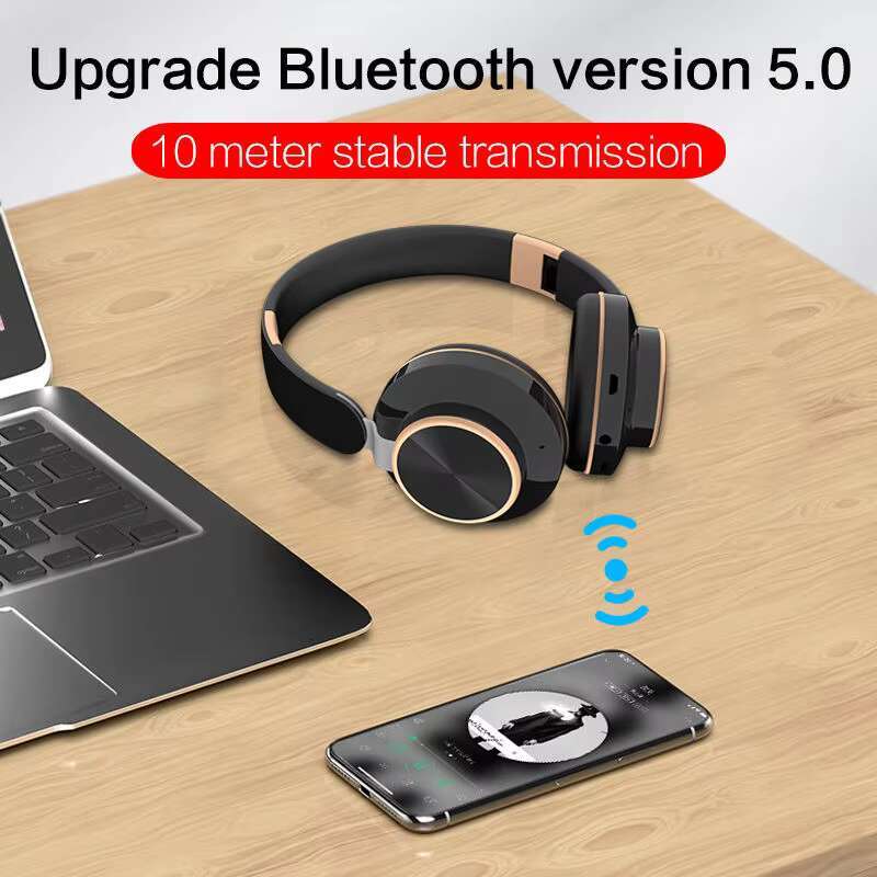 Factory Price New Design Headset Earphones Wireless USB Headphones With Music Sports