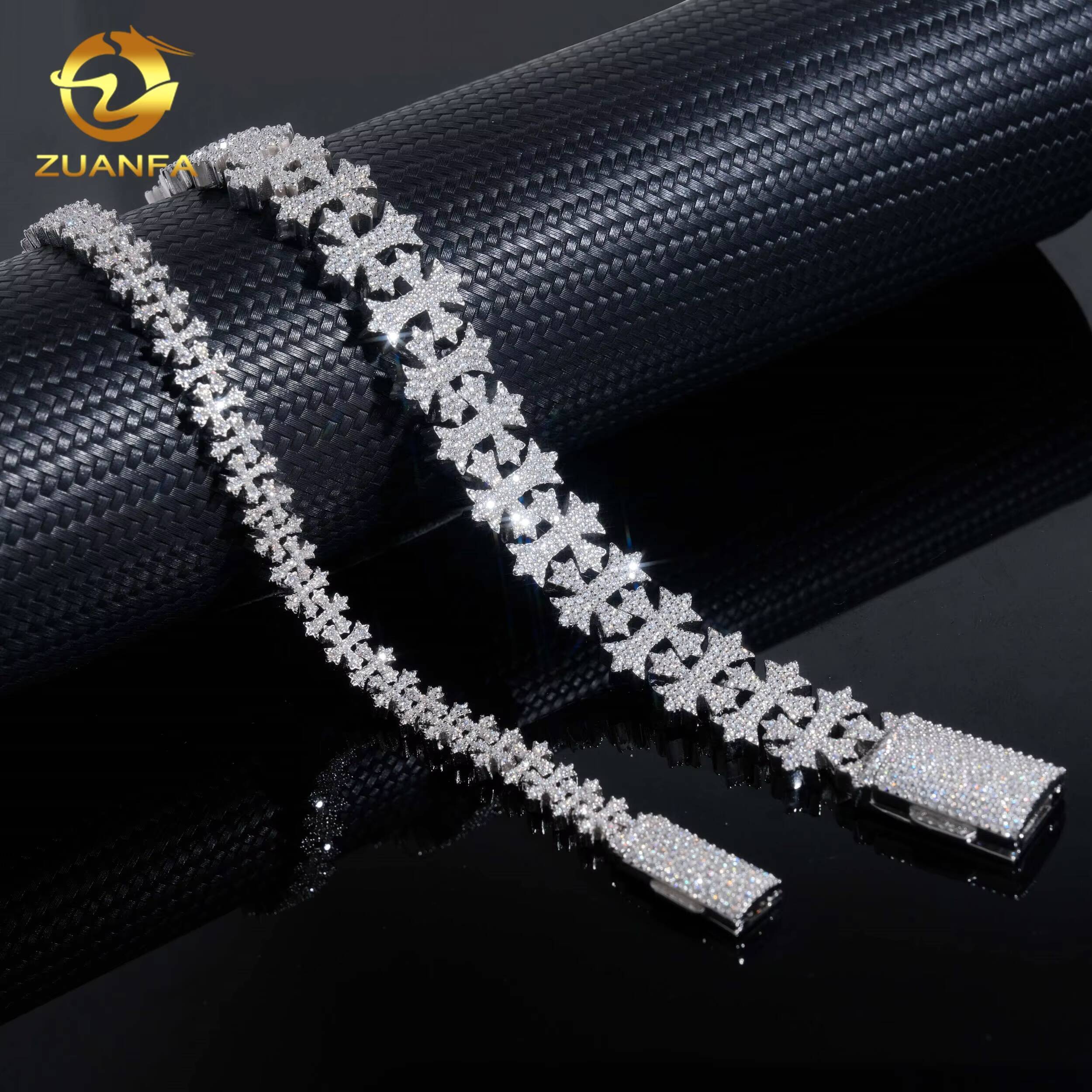 Hot Selling Moissanite Cross Bracelet 85mm 16mm Cuban Link Chain Moissanite Cuban Link Bracelet Cuban Chain