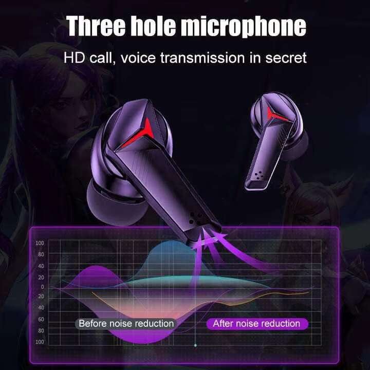 Brand New Hifi Surround Sound Quality Headphones Cool Design V5.3 Ergonomic TWS Wireless Earbuds for Gaming T33