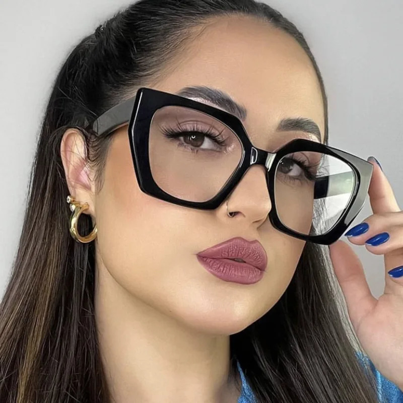 Cat Eye Eyeglasses Frames for Women Fashion Anti Blue Light Computer Glasses Ladies Optical Eyewear 251030