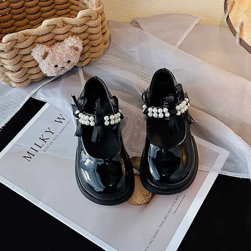 Girls Shoes 2025 New Spring and Autumn Single Shoes Zhongda Children Fashion Performance ShoesT251101