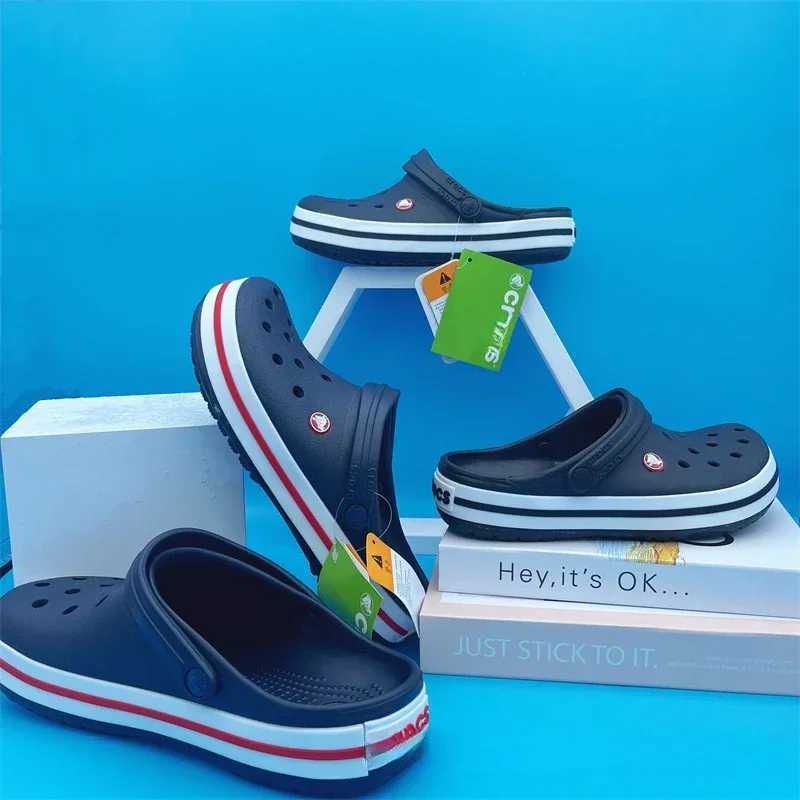 2025 Couple Shoes - Lightweight EVA Beach/Indoor Sliding Block Breathable Cross Hole Neutral Multi Color Z250401