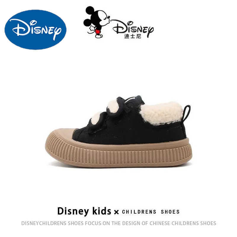 Disney 001Classmates Two Cotton Canvas Shoes 2025 Winter Girls Indoor Shoes Cute Super Soft Nonslip Boys Board Shoes H251101