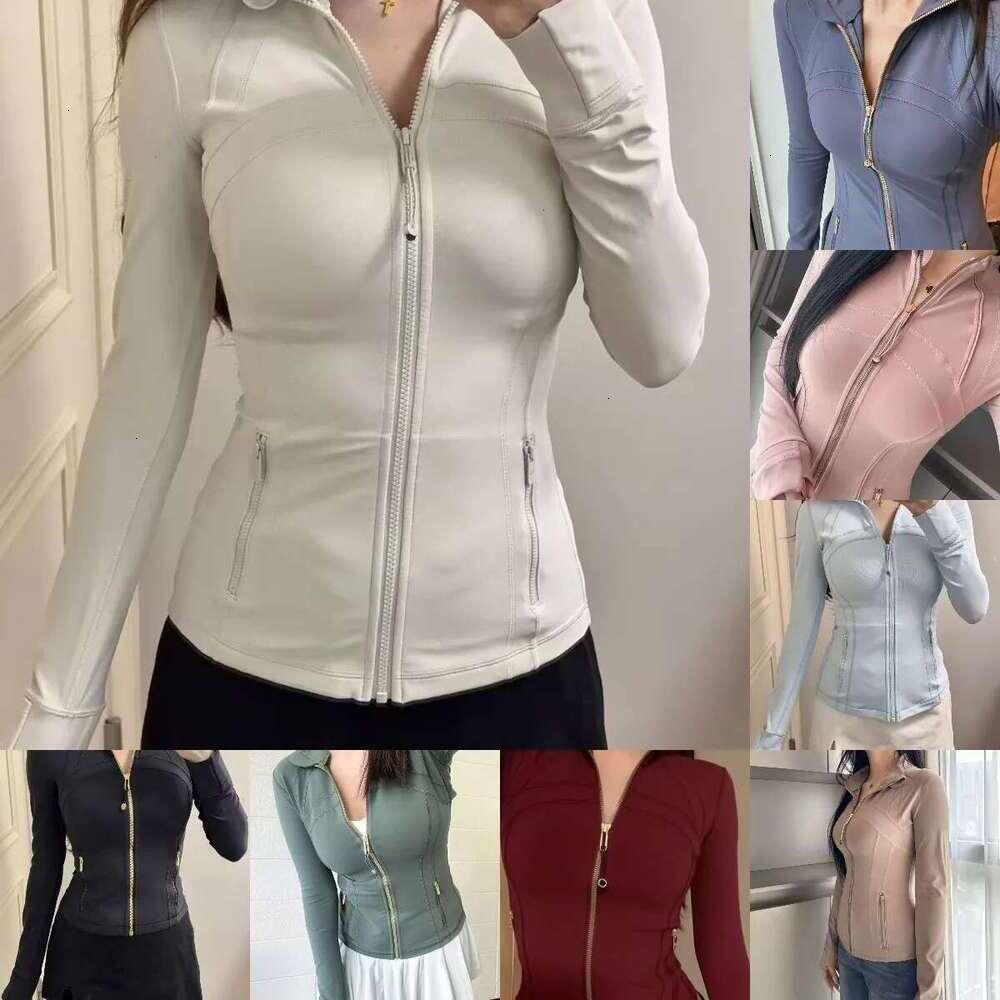 Women's Yoga pants Gold zip jacket Outfit Solid Color bra Nude defines jacket set Women clothes jakets sets designer women leggings pants