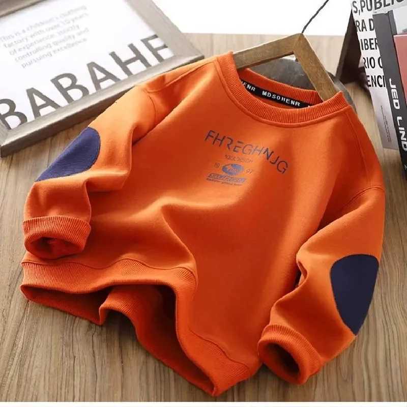Kids Casual Sweatshirt Spring Autumn Boys Girls Round Neck Overhead Letter Print Pullover Long Sleeve Coats Children ClothesT251101