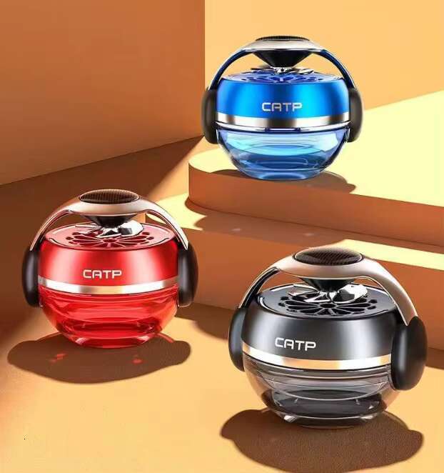 Long-Lasting Car Air Freshener ABS Quality Cool Musical Headphone DesignRotating Glass Bottle Interior Accessory With Perfume