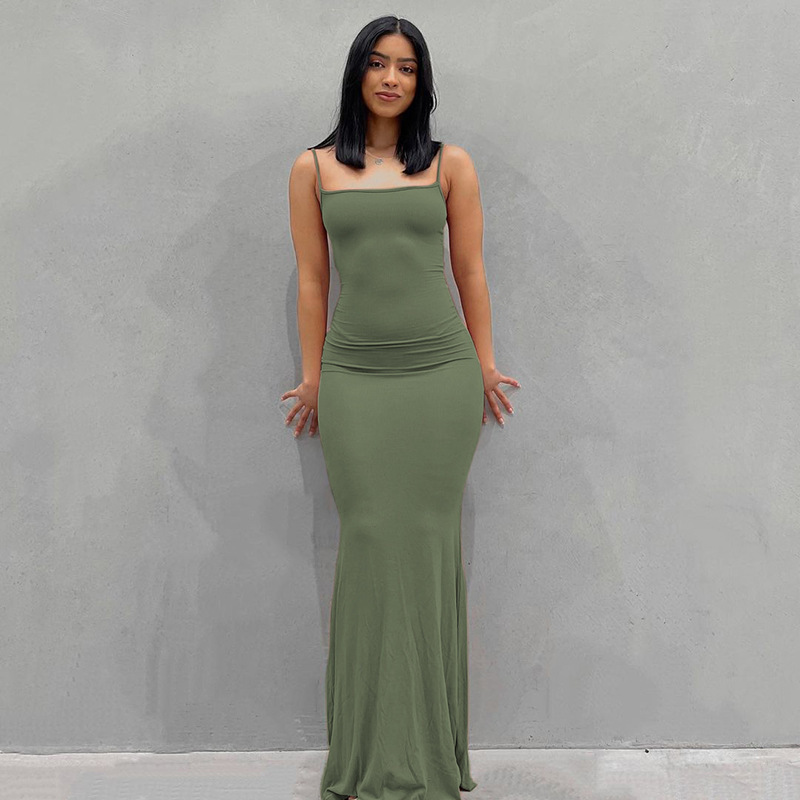 L895 High Quality Women's 2022 Slim Dress Casual Slim Suspender Home Dress