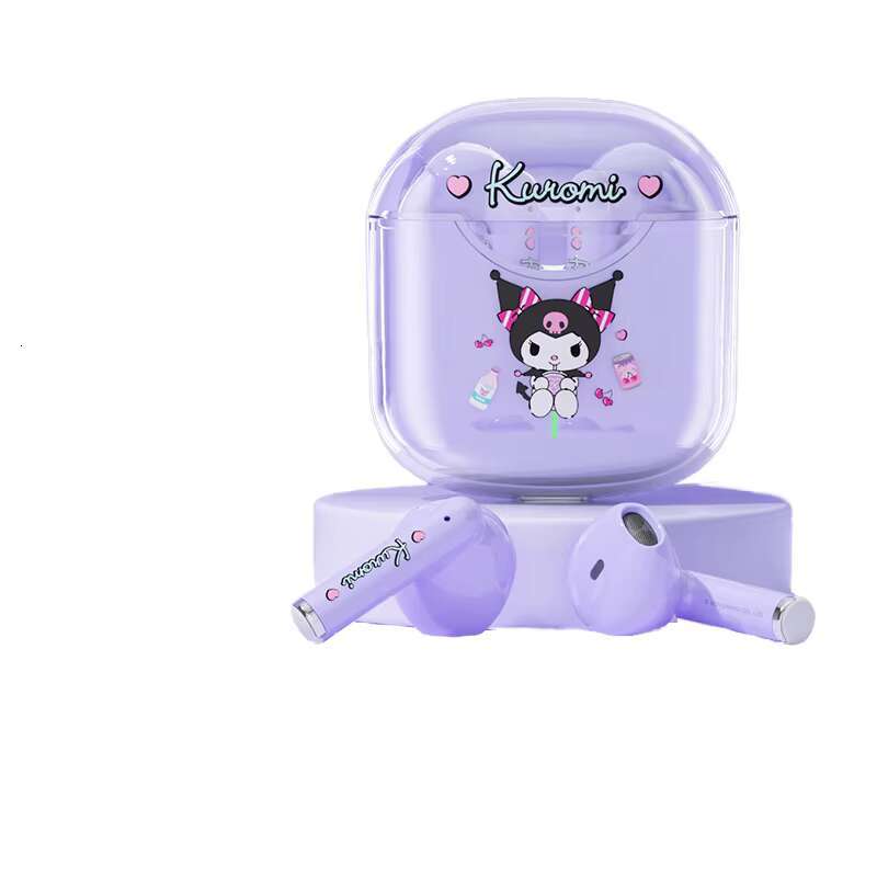 Cute Cartoon Design Half-In-Ear Bluetooth Headset Long-Endurance LED Battery Noise Reduction for Sports Waterproof On-Ear