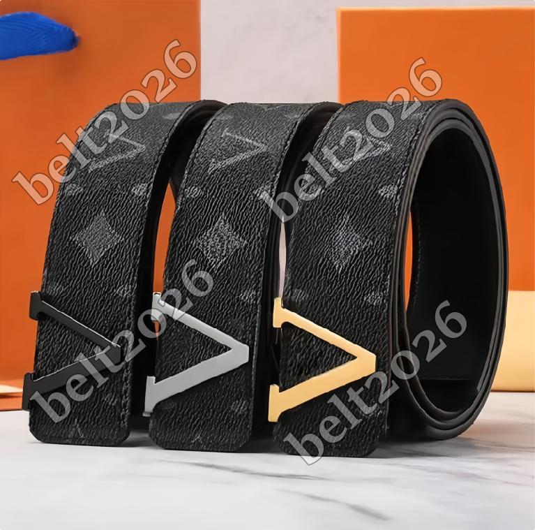 Belt Designer Belt Mens Belt Classic Women's Charm Belt Women's Belt Men's Classic Checkered Belt Fashion Casual Letter Smooth Metal Buckle Belt Length 105-125CM