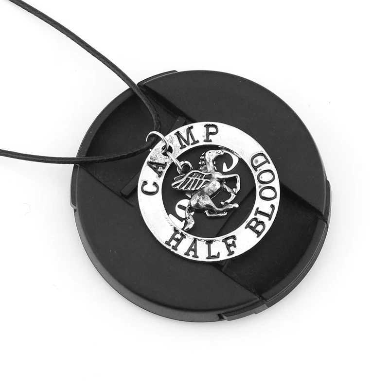 Fashion Movie Jewelry Charm Percy Jackson CAMP HALF Blood Flying Horse Pendant Necklace Men Women Fans GiftsC250407