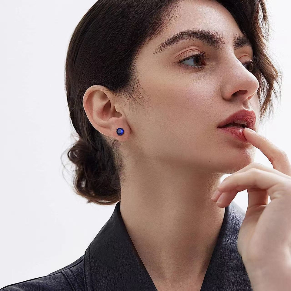 316L Stainless Steel Zircon Diamond Stud Earrings Men Women Not Fade Ear Jewelry Hypoallergenic Tiny CZ Zirconia Screw Back Earring Cartilage Tragus P