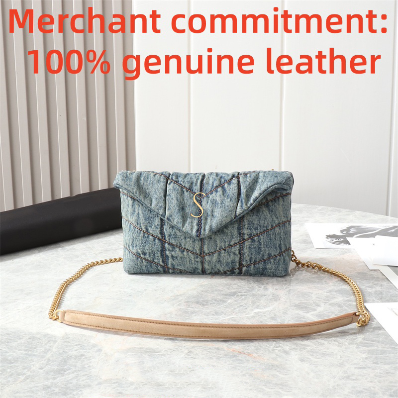 Genuine leather Designer bags tote Luxury handbags chain puffer loulou high quality crossbody Shoulder Womens mens Clutch Evening Bags fashion envelope bag