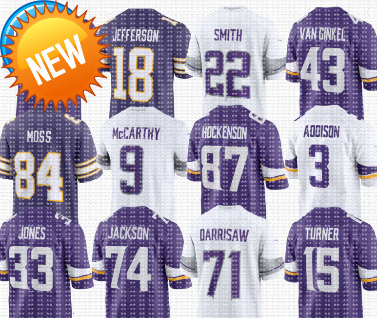 nfl Vikings Jersey Christian Darrisaw Ivan Pace Jr Jalen Nailor Chandler Blake Cashman Harrison Phillips Josh Metellus Will Reichard Jonathan Greenard Football