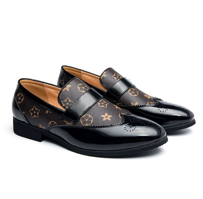 Bestseller New Arrival Fashion Large Size 38-48 Mens Shoes Versatile Breathable Perforated Pointed Toe Business Dress Buckle Strap Casual Shoes