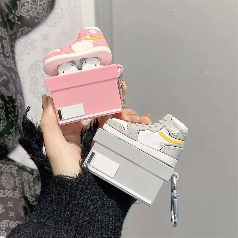 3D Fashion Cute Sport Sneakers Case for Apple 1 2 3 Pro Air Pods Cases Headphone Cover Wireless Earphone Box