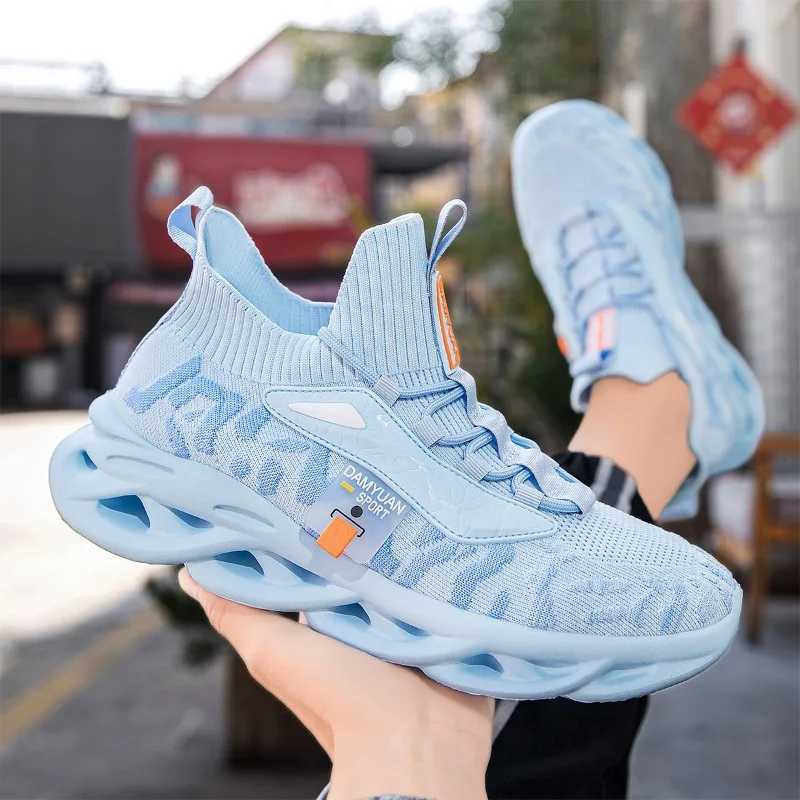 Fashion Men Running Shoes Breathable Upper Gym Sport Shoe Slip-on Lace-up Athletic Jogging Tennis Plus Size hot 46 Zapatillas Hbre Z250331