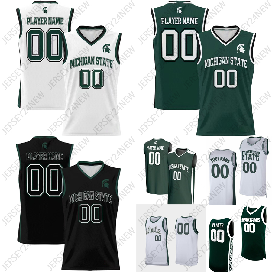 MSU Basketball Jersey Xavier Booker Coen Carr Jeremy Fears Gehrig Normand Nick Sanders Custom Mens MSU Jerseys 2024