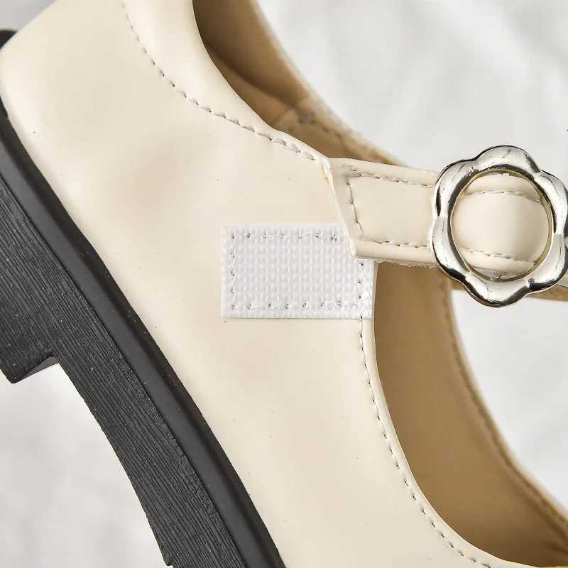 Kids Strappy Leather Shoes for Girls 2025 Autumn Nonslip Soft Sole Toddler Mary Jane Shoes Princess Kids Party Wedding Dress UpT251101