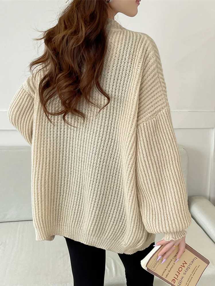 New Fashion Knitted Cardigan Sweater Women Autumn Winter Long Sleeve Casual Loose Sweater Coat Winter Knit ClothesT251101