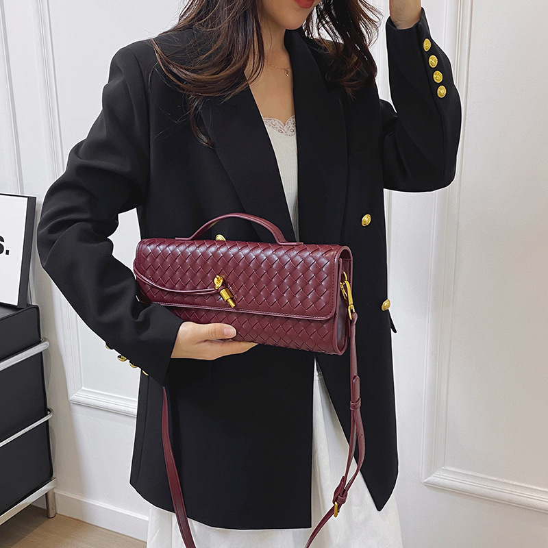 Designer Bag Women's Fashion Pu Leather Handbag Single Shoulder Crossbody Woven Bag Luxury Bag