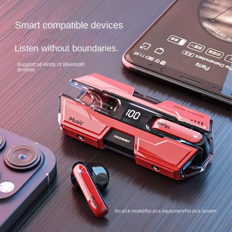 G20 TWS Wireless Bluetooth Headset High-Definition Sound Noise Cancelg Long Battery Life Cool Warship Display In-Ear