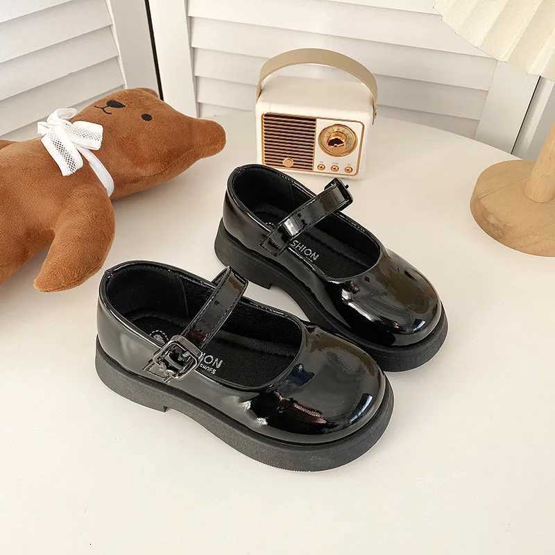 Spring Autumn Childrens Leather Shoes with Bowknot Versatile Girls Fashion Mary Jane Shoes Causal Patchwork Kids Princess ShoesT251101