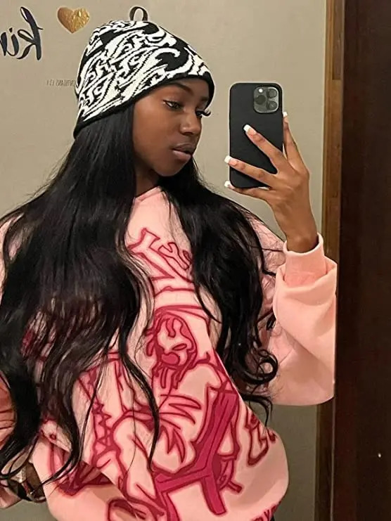 YEOU Mens Fashion Pullover Hoodie Wool Sweatshirt Y2K Harajuku Hip Hop Street Clothing Casual 250322Z