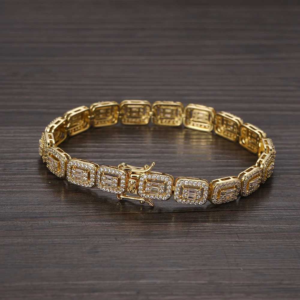 7mm ICED OUT cubic zirconia tennis bracelet for mens charming jewelry gift BB121 Y250329